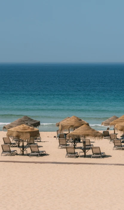 Sun loungers and parasols available